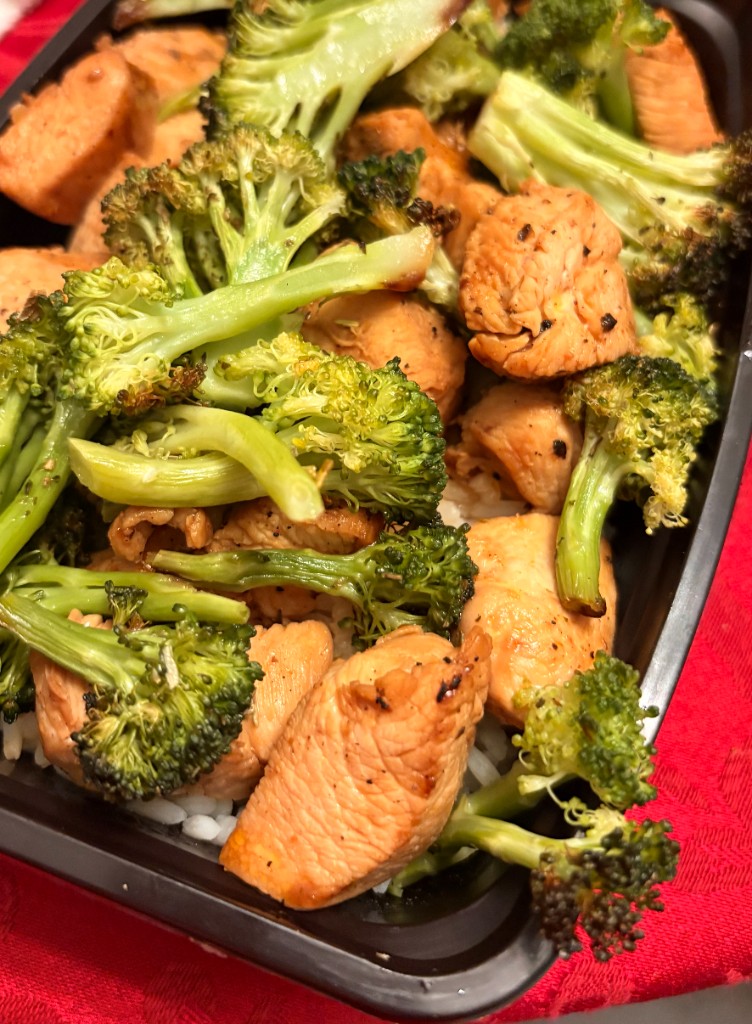 Chicken and broccoli over rice from Hope & Harvest Kitchen